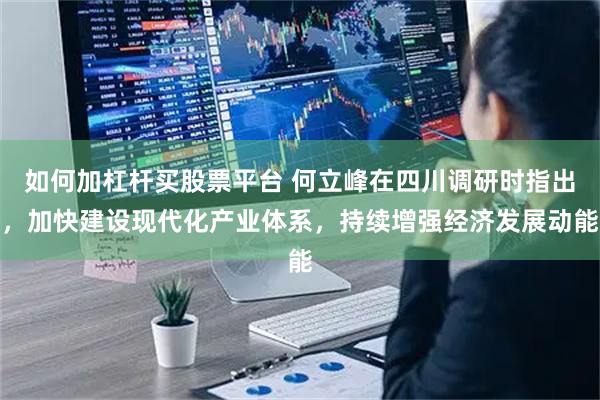 如何加杠杆买股票平台 何立峰在四川调研时指出，加快建设现代化产业体系，持续增强经济发展动能